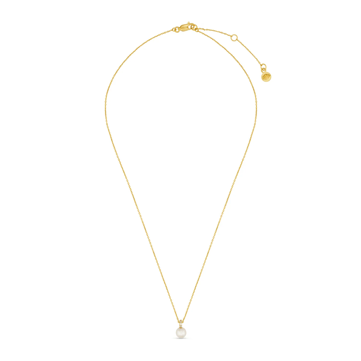 Orelia LUXE Pavé Pearl halskæde guld ferskvandsperler