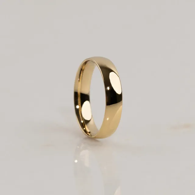 Sisi Copenhagen Oval Court vielsesring 5 mm 14 kt guld