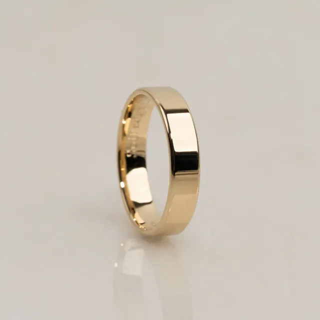 Sisi Copenhagen Soft Edge Flat Comfort vielsesring 14 kt guld