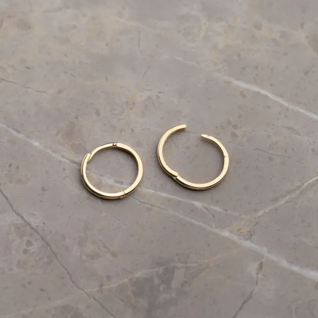Sisi Copenhagen Classic creoler 14 mm 9 kt guld par
