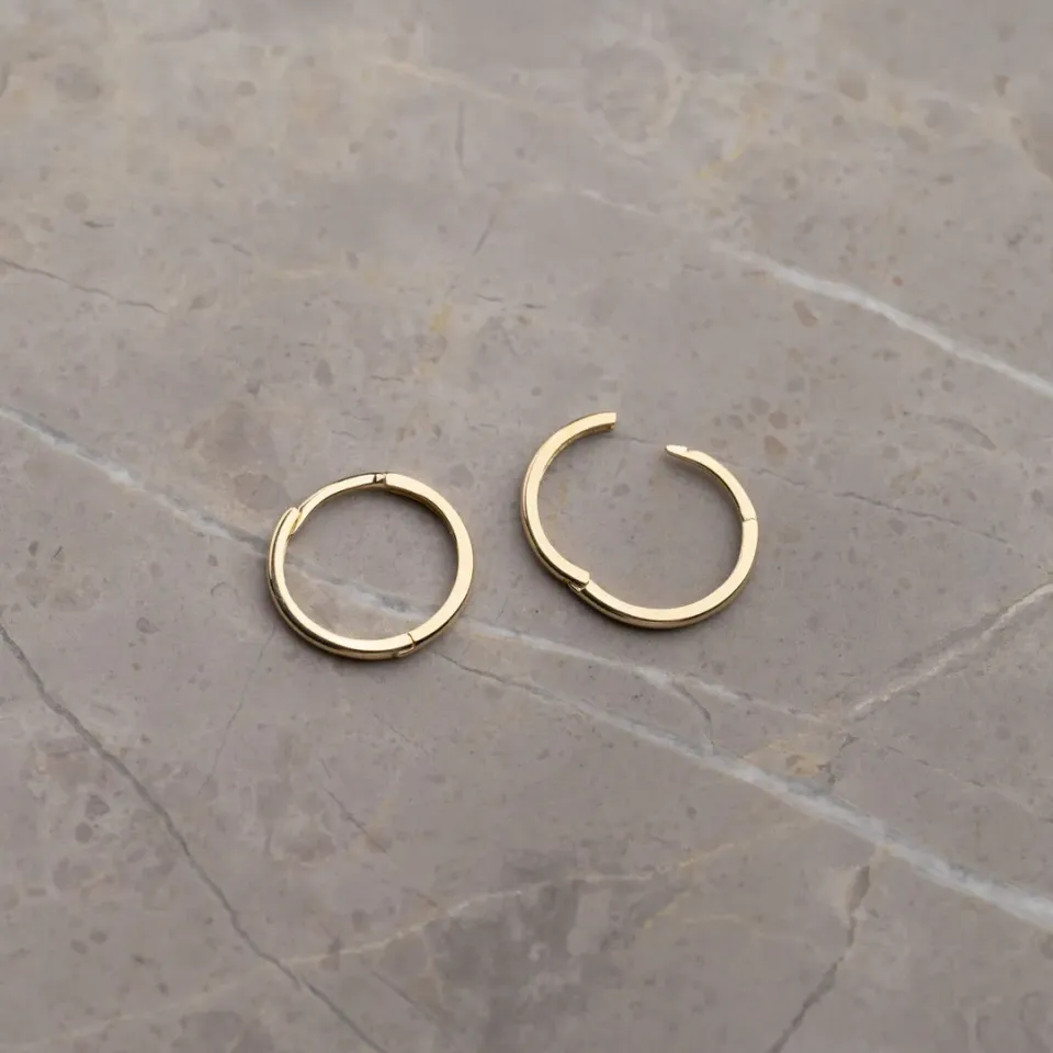 Sisi Copenhagen Classic creoler 14 mm 9 kt guld par