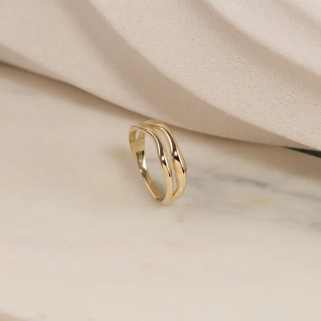 Sisi Copenhagen Agnes ring 9 kt guld 6 mm solid