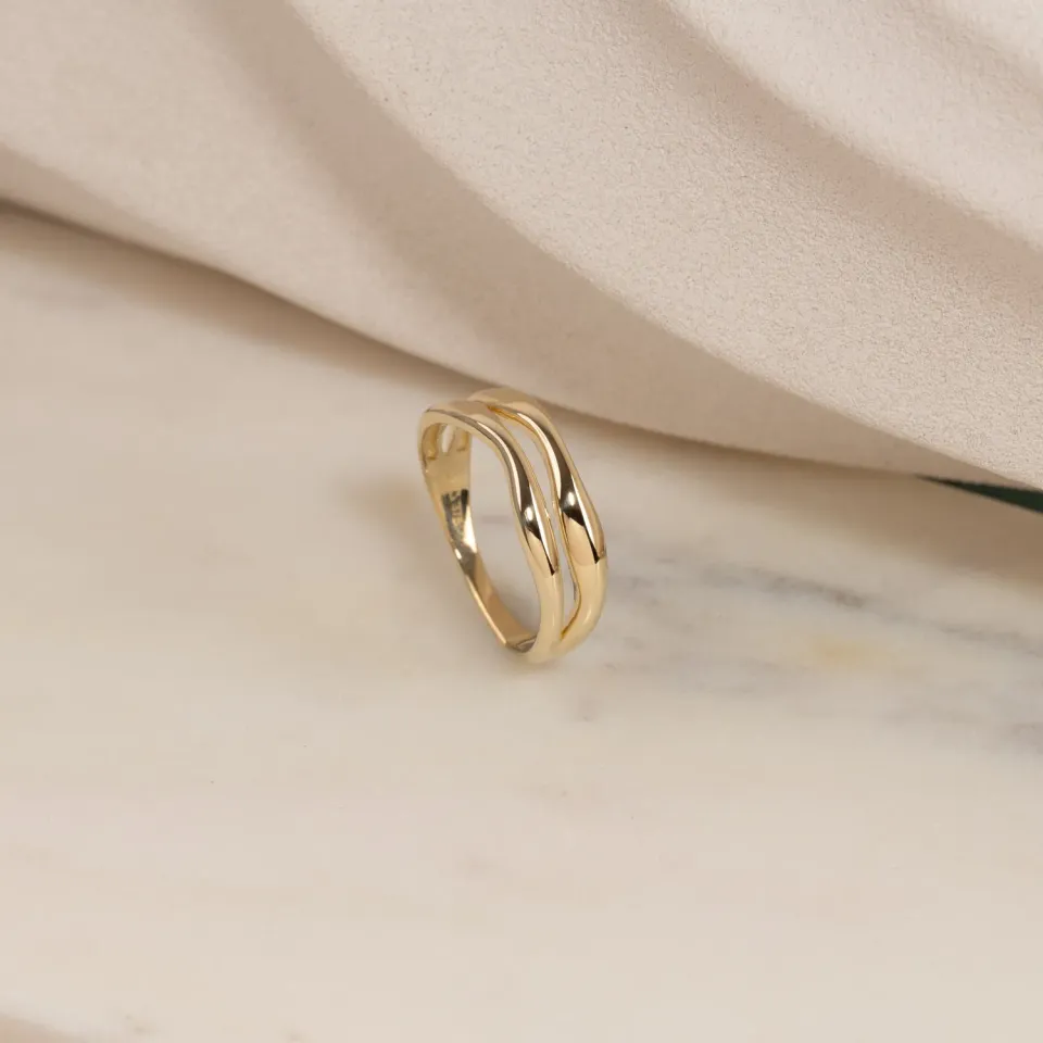 Sisi Copenhagen Agnes ring 9 kt guld 6 mm solid