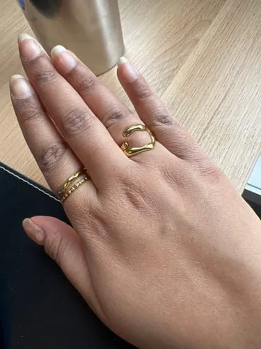 TIMI OF SWEDEN Clara claw ring rustfrit stål justerbar