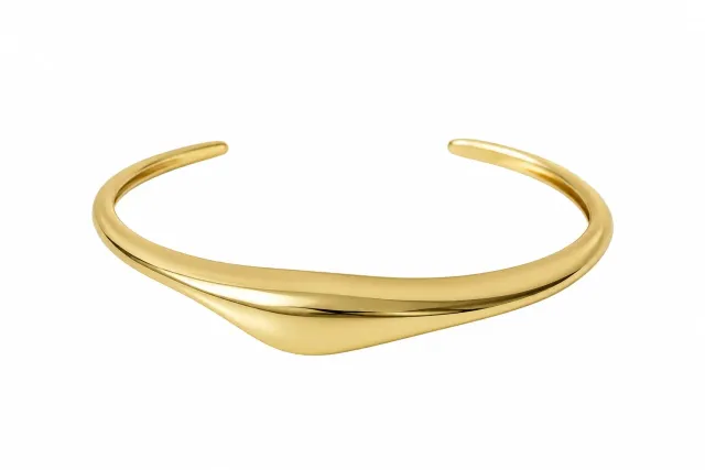 Wos WOS UP Ludmila armbånd guld bølget 6,5 cm