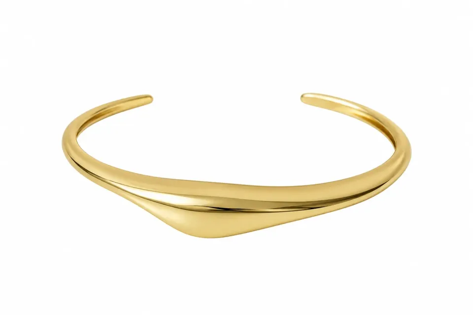 Wos WOS UP Ludmila armbånd guld bølget 6,5 cm