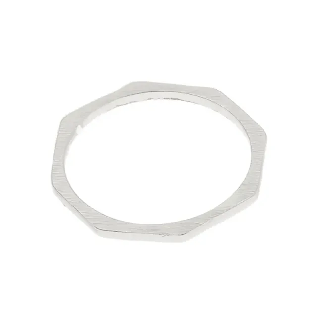 TIMI OF SWEDEN Octagon Ring sølv geometrisk