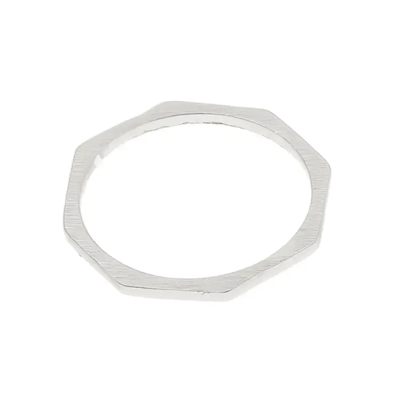 TIMI OF SWEDEN Octagon Ring sølv geometrisk