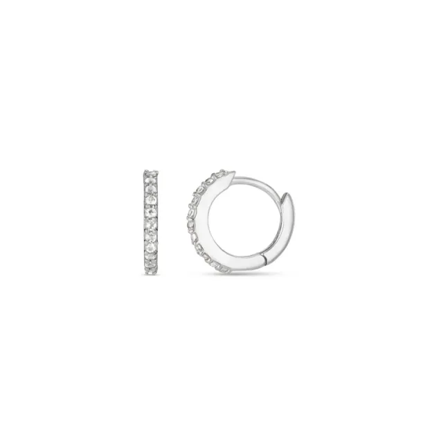 Orelia LUXE Pavé Micro hoop øreringe sølv