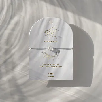TIMI OF SWEDEN Clear Quartz chip armbånd guld