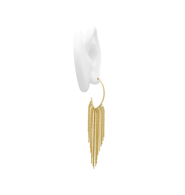 Wos WOS UP Oriya øreringe guld V-creol 9,7 cm