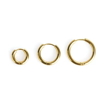 TIMI OF SWEDEN Hollie Hoop 17mm u00f8reringe guld vandtu00e6tte