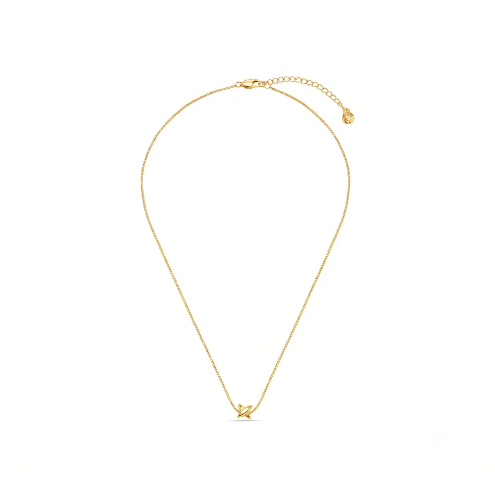 Orelia LUXE Polished Cross halskæde forgyldt guld kors