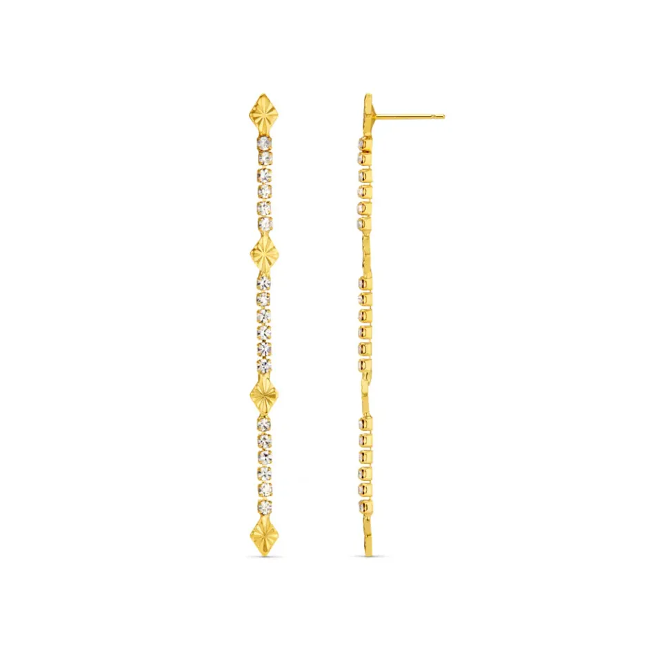 Orelia Cupchain Etched Detail drop øreringe guld