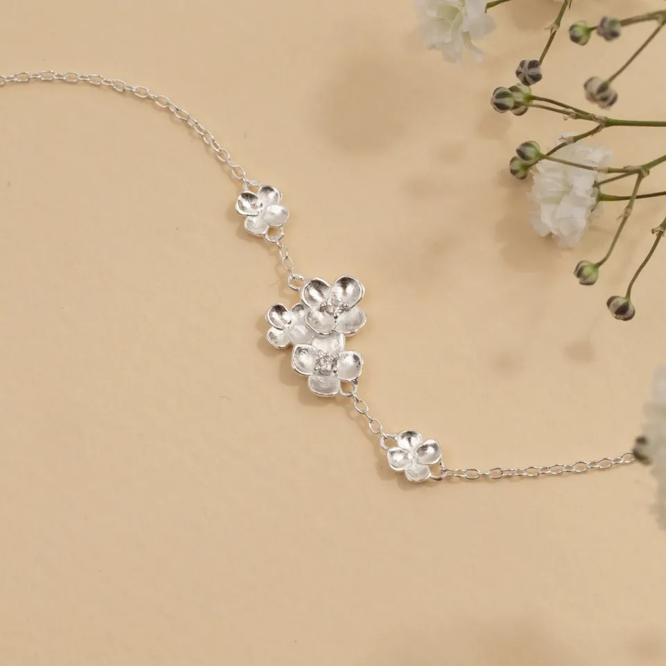 Sisi Copenhagen Flora Crystal armbånd sølv zirkonia