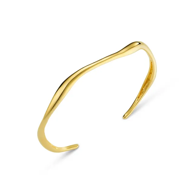 Orelia Fine Wave bangle armbånd guld bølge
