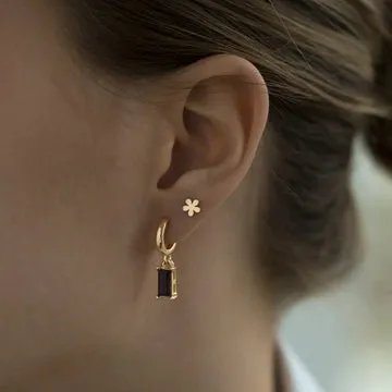 TIMI OF SWEDEN Flower studs øreringe guld små blomst