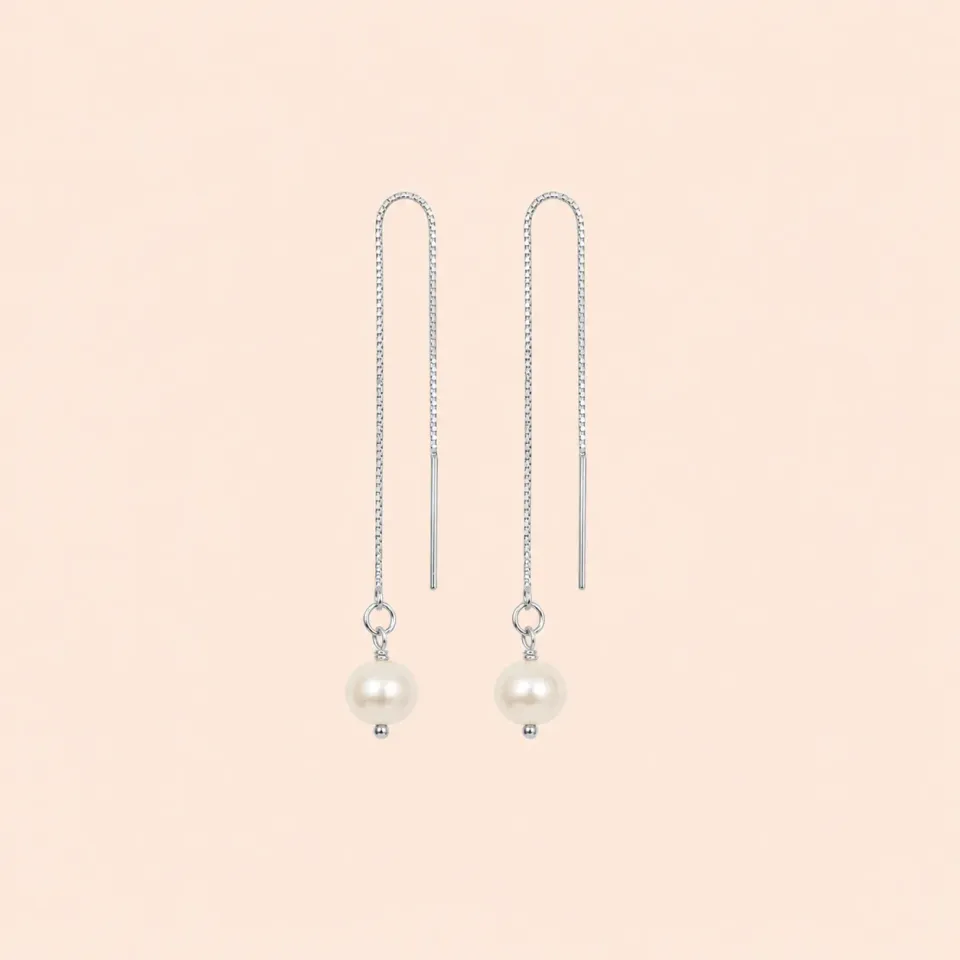 Lulo Jewelry Sara Strings øreringe 925S sølv kæde