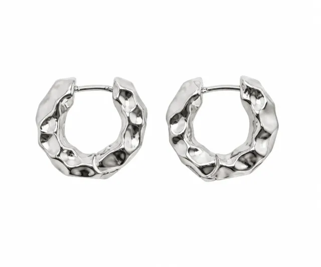Wos Hanna øreringe sølv 2 cm hoops
