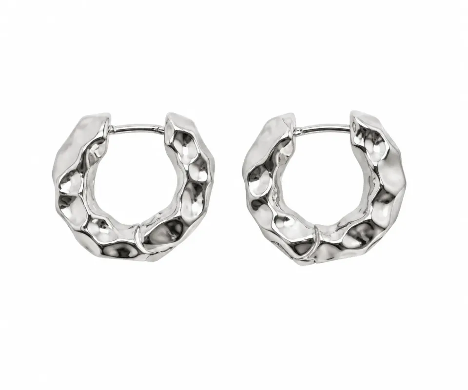 Wos Hanna øreringe sølv 2 cm hoops