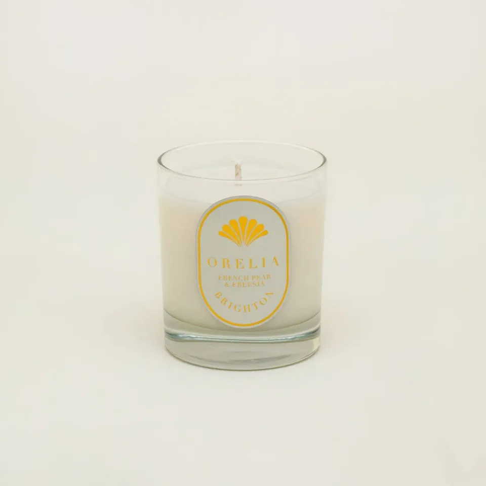 Orelia French Pear Freesia duftlys sojavoks