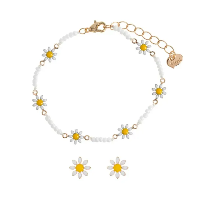 TIMI OF SWEDEN Daisy smykkesæt øreringe + armbånd