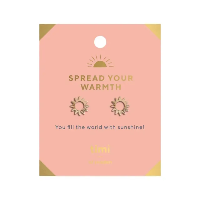 Timi of Sweden Spread Your Warmth Small Sun øreringe sol