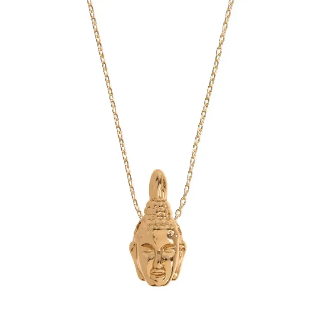 TIMI OF SWEDEN Buddha halskæde sølv 42cm
