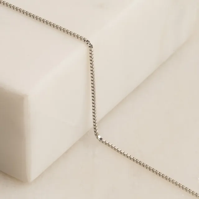 Sisi Copenhagen Venezia halskæde 14 kt hvidguld 1,0 mm