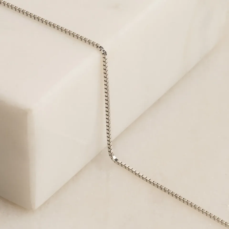 Sisi Copenhagen Venezia halskæde 14 kt hvidguld 1,0 mm