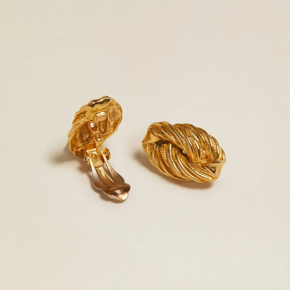 Orelia Vintage Twisted Oval clip-on øreringe