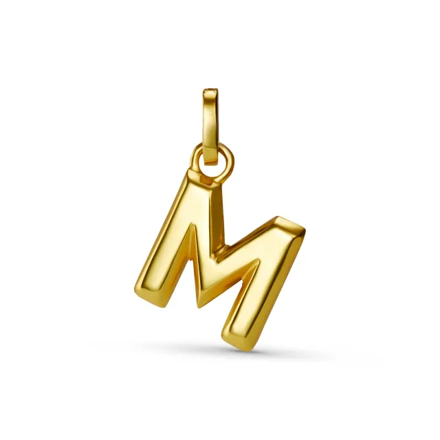 Orelia LUXE M Charm vedhæng 18kt guld bogstav