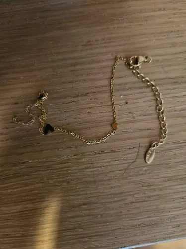 Timi of Sweden Sarah hjerte armbånd stål forgyldt 18cm