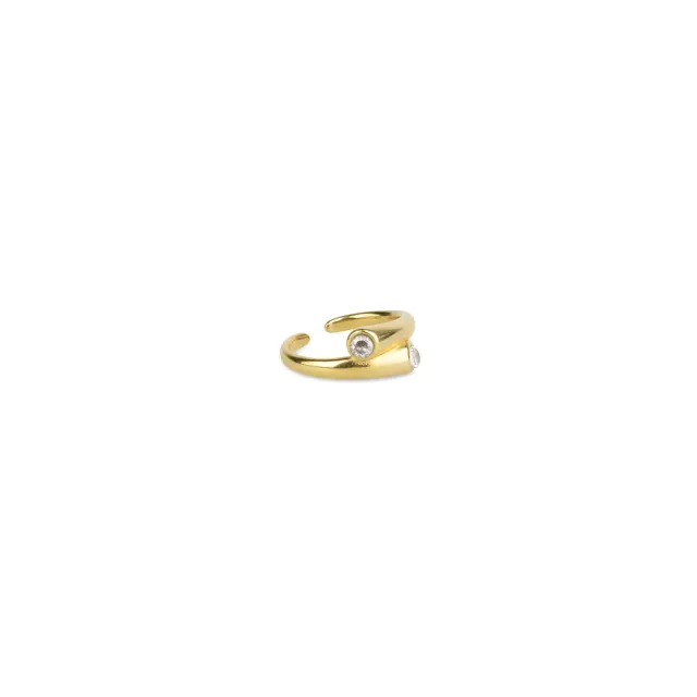 TIMI OF SWEDEN Tomine Crystal Hug ring justerbar
