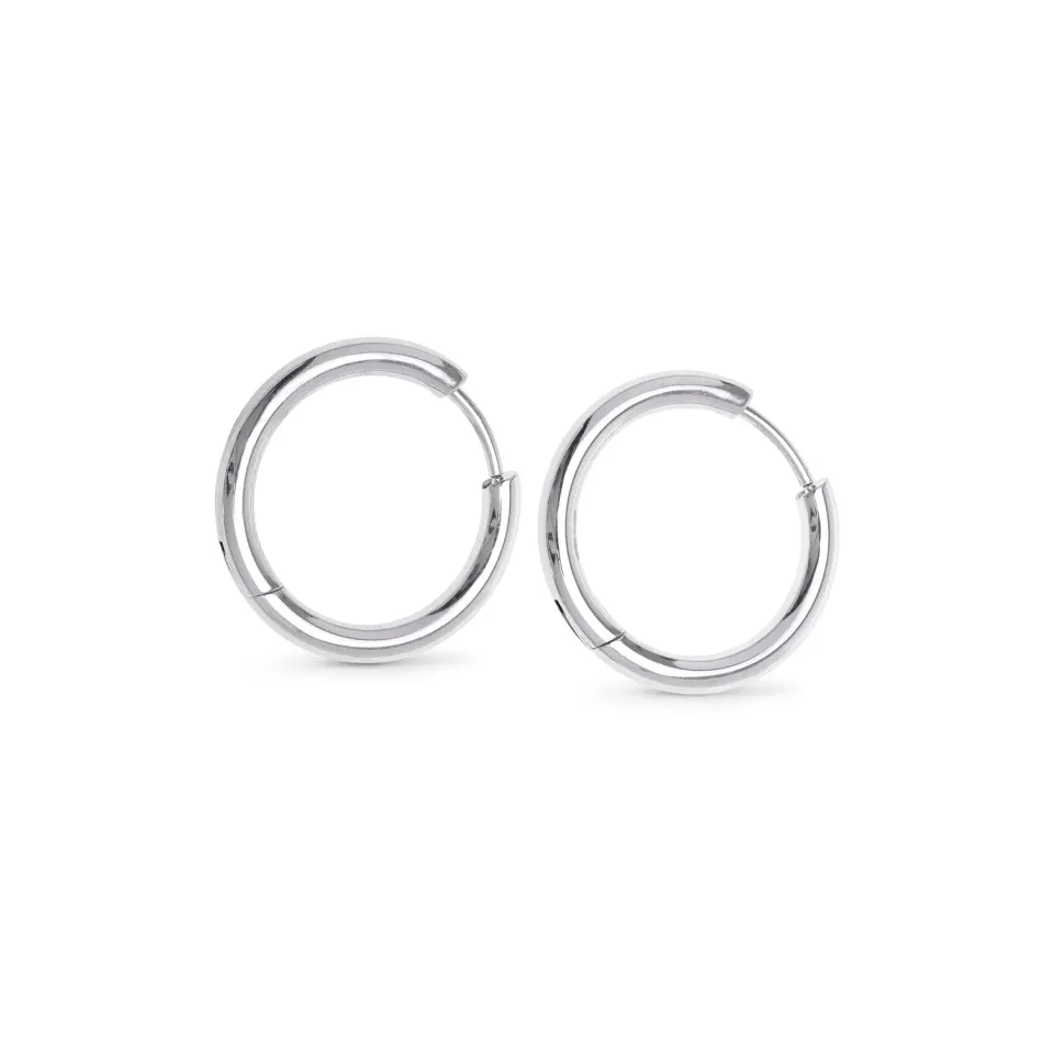 TIMI OF SWEDEN Hollie hoops 17mm øreringe sølv vandtætte