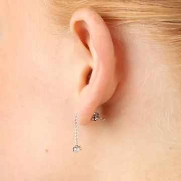 TIMI OF SWEDEN Jill øreringe perlekæde stål 30 mm