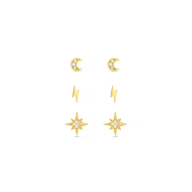 Orelia Celestial Stud Earring Pack øreringe 6 stk