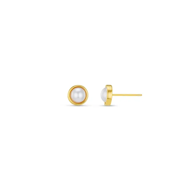 Orelia Pearl Stud øreringe guld perle minimalistisk