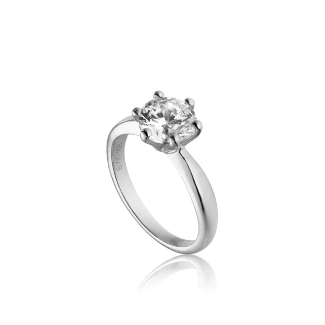 Bykjaergaard Forest ring i sølv med zirkonia