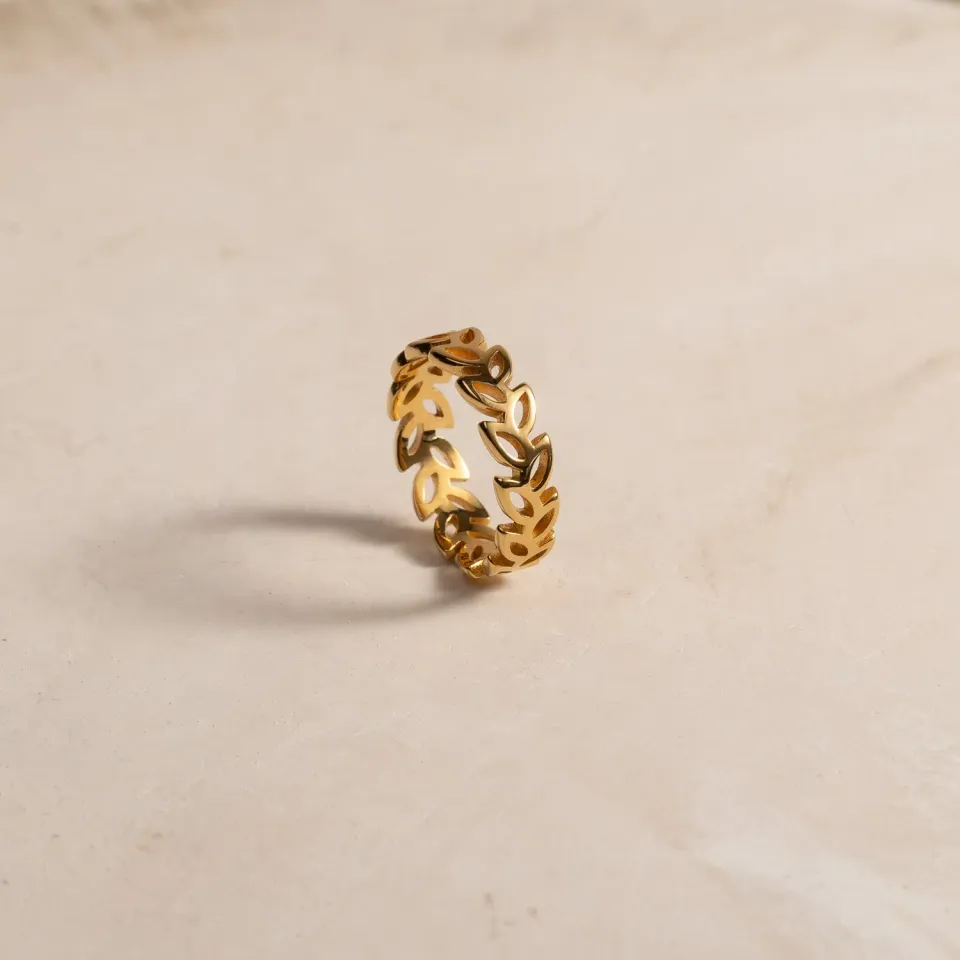 Sisi Copenhagen Bloom ring forgyldt 5 mm blad