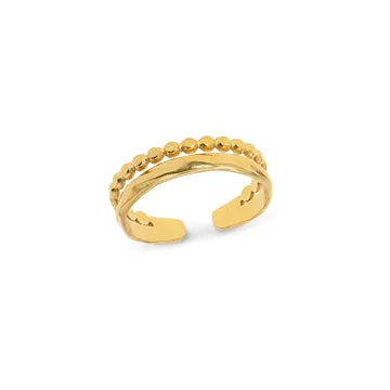 Timi of Sweden Polly duo ring forgyldt stål 7 mm