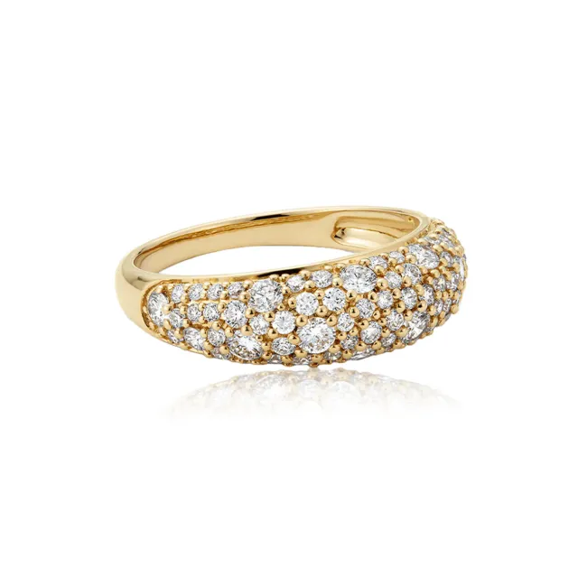 Bykjaergaard Arc ring forgyldt sølv zirkonia