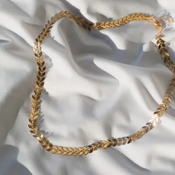 TIMI OF SWEDEN Fishtail halskæde forgyldt 42 cm