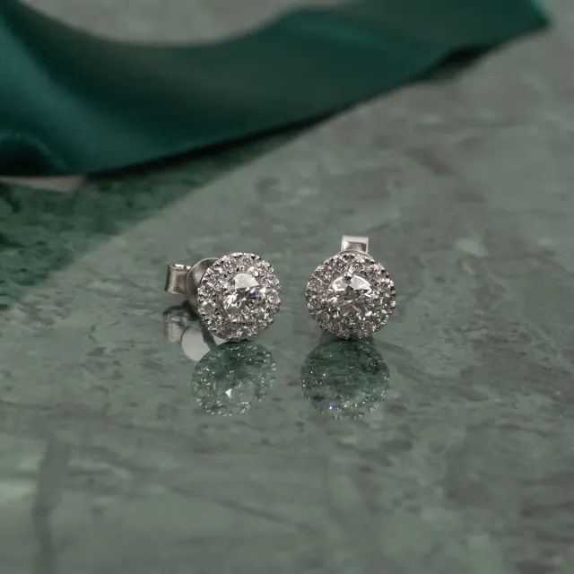 Sisi Copenhagen Halo diamantørestikker 1,0 ct hvidguld