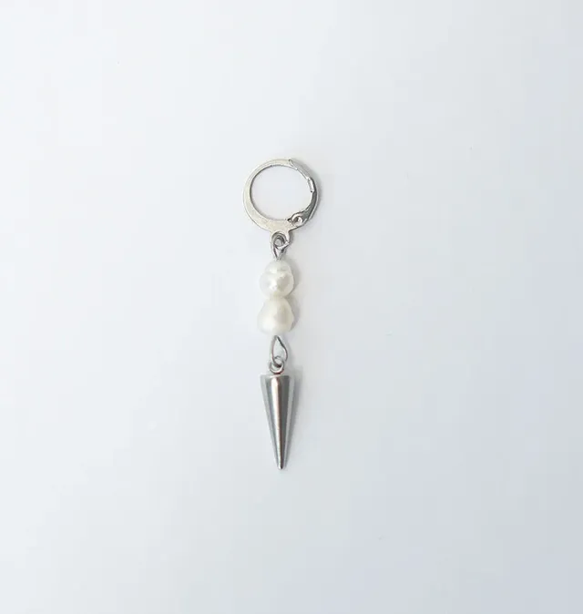 Wos Nacarina Duo single ørering sølv perle