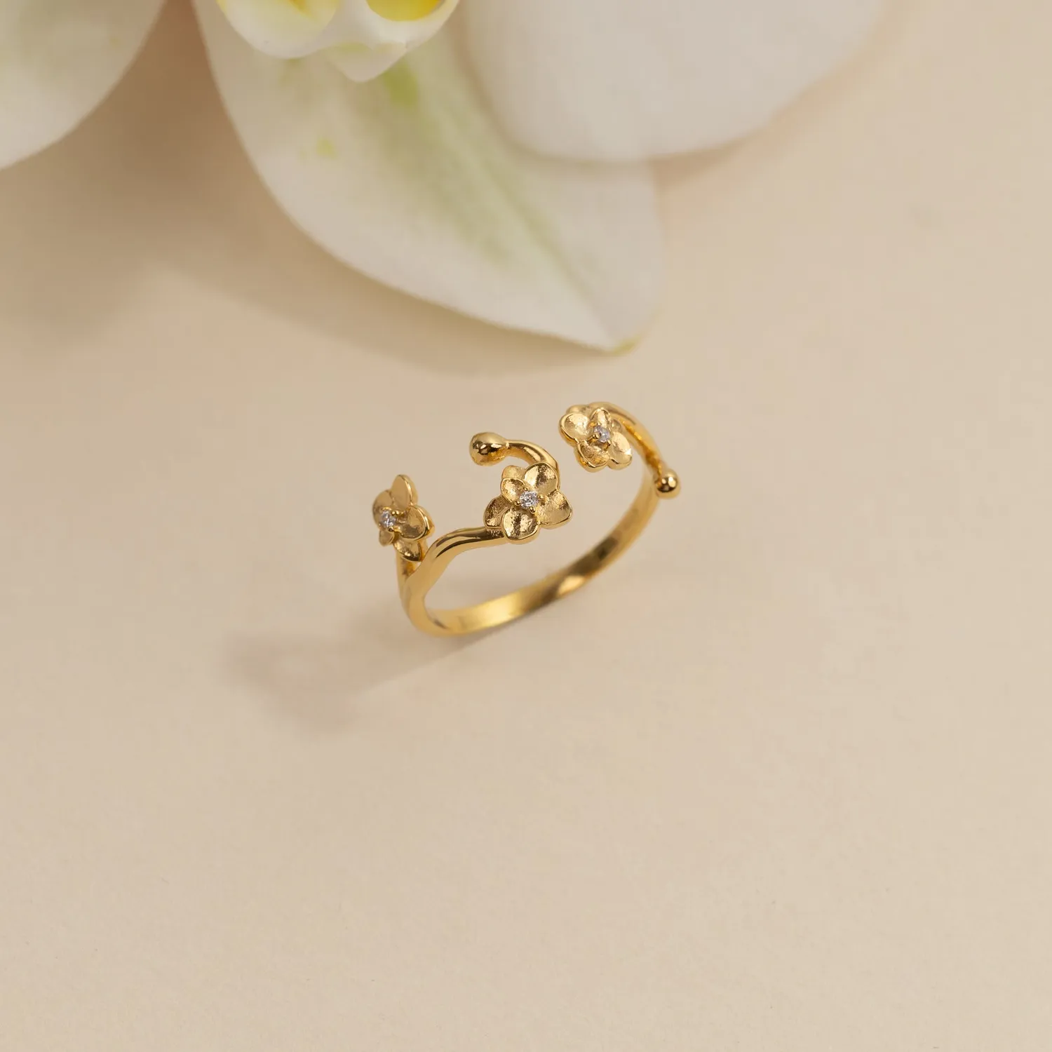 Sisi Copenhagen Odette crystal ring forgyldt zirkon