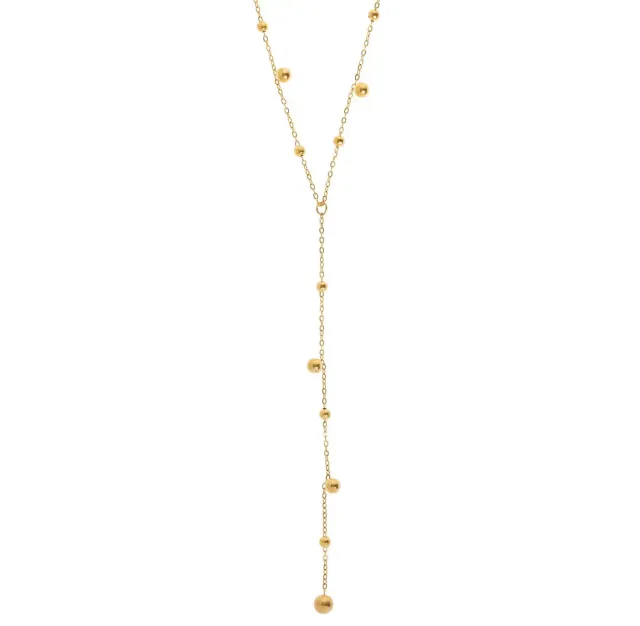 TIMI OF SWEDEN Klara halskæde lariat guld 42 cm
