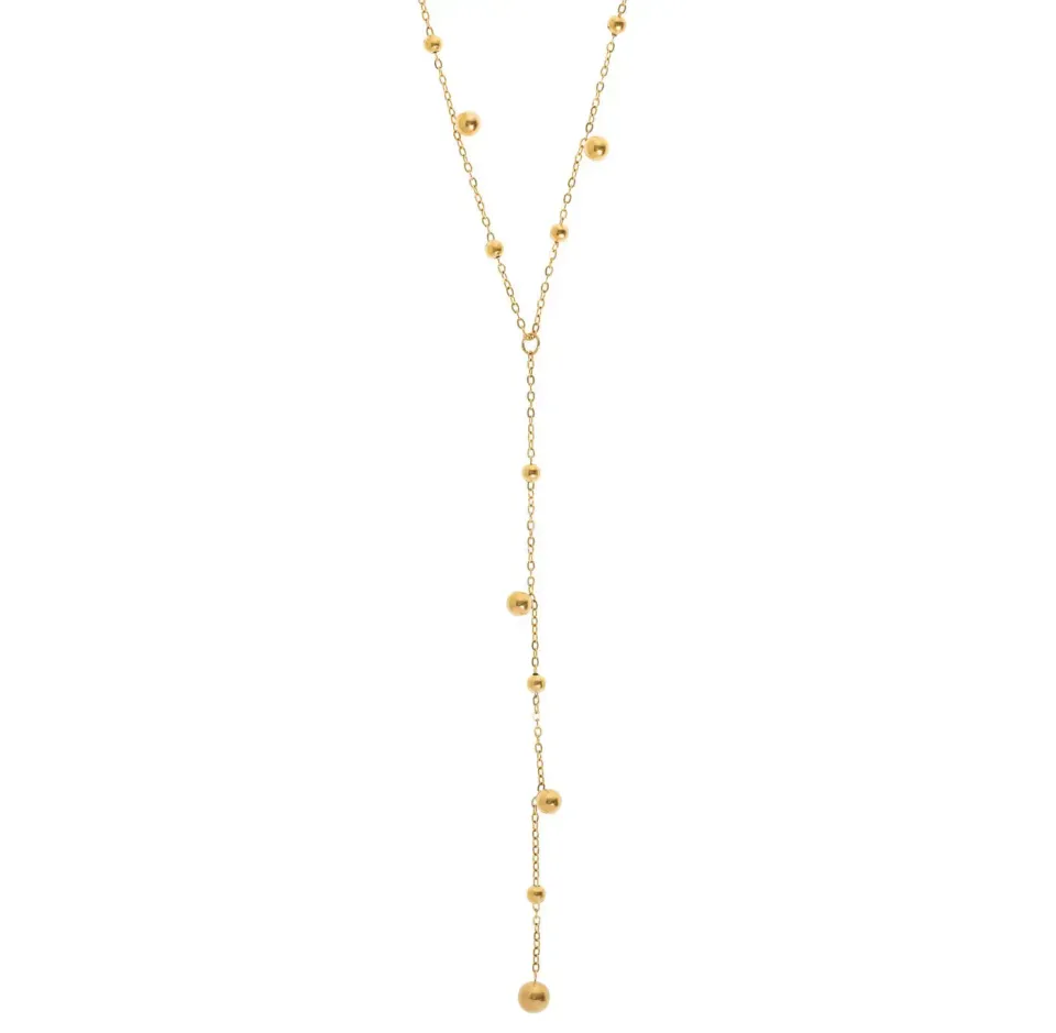 TIMI OF SWEDEN Klara halskæde lariat guld 42 cm