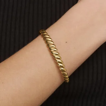 TIMI OF SWEDEN Isabel croissant armbånd forgyldt bangle