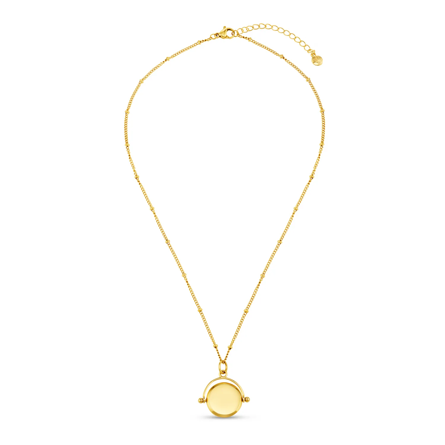 Orelia LUXE Faceted Disc Spinner halskæde guld